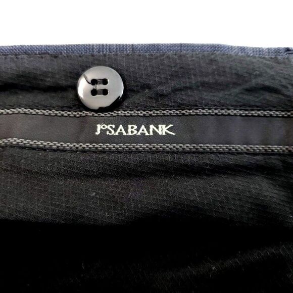 Jos A Bank Blue Brown Glen Plaid Pleated Cuffed Dress Pants Pleated Cuffed 35/32 - Picture 4 of 4